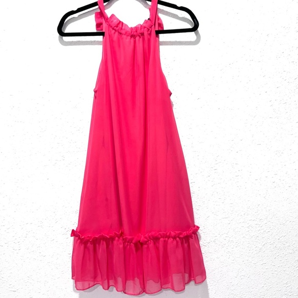 BCBG Paris Women's Chiffon Halter Mini Dress S - Picture 2 of 9
